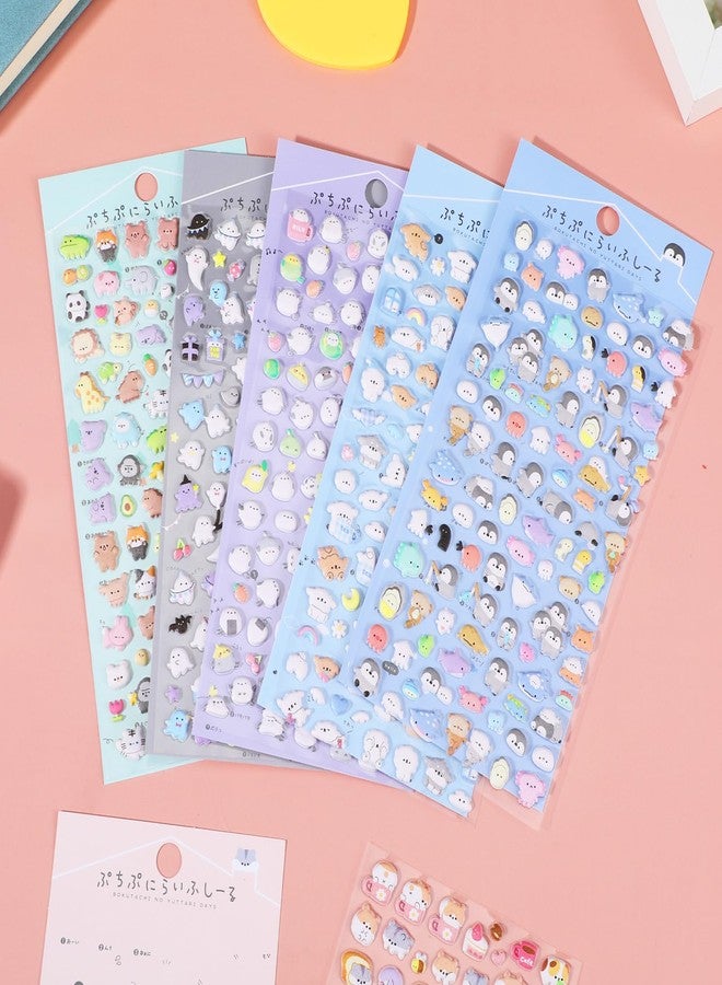 ElevateTech 3D Stickers for Kids Cute Mini Puffy Cartoon Animal Removable Stickers Set Including Hamster Penguins Puppy Tit Handmade Decoration Suitable Boys Girls Rewards Party Gifts 6 Sheets - Image 5